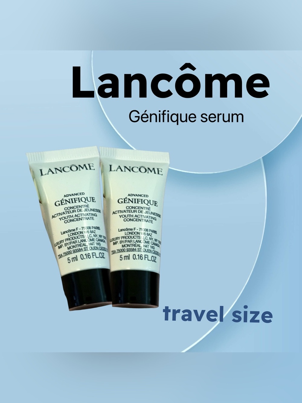 🇫🇷🆕NWOB LANCÔME |TRAVEL| 2x Iconic Glow & AntiAging Génifique Activating Serum